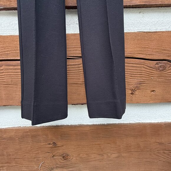 CHICO’S Black Label Ponte Pintuck Wide Leg Pants. Black, Side Zipper Sz 0 US S/4 - Picture 2 of 11